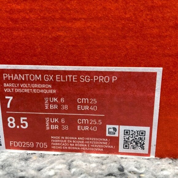 Nike Phantom GX Elite SG-Pro P Soccer Luminous Pack SZ 7 Men FD0259-705 **READ** - Picture 9 of 9